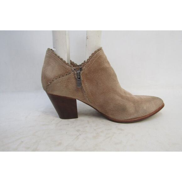 FRYE Womens Size 11 M Brown Suede Ankle Zip Fashion Boots Bootie - Picture 4 of 11
